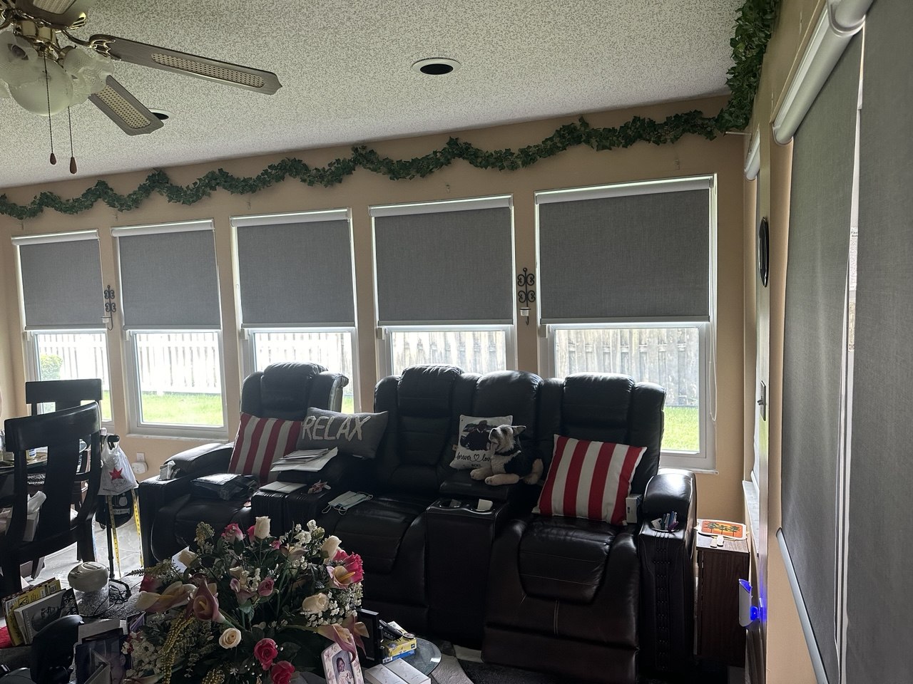 Blackout Roller Shades in Royal Palm Beach — completed installation