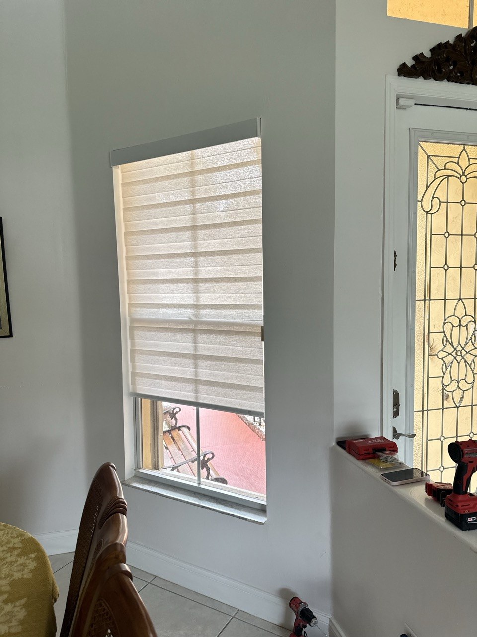 Custom Zebra shades installed in a Hollywood Florida home