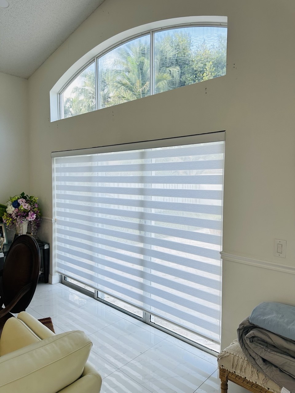 Custom Zebra and Roller Shades Fort Lauderdale — completed installation