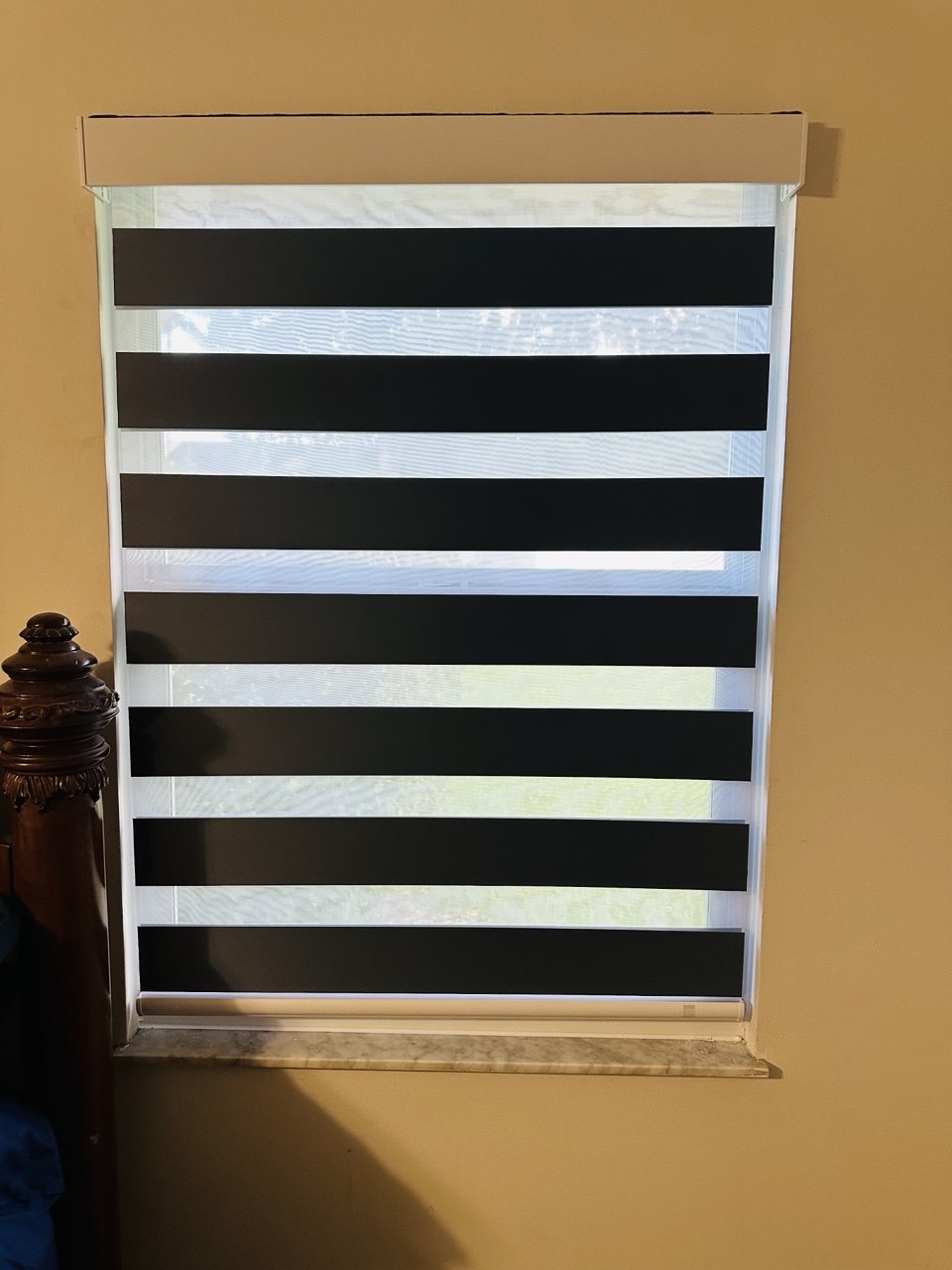 Custom zebra blinds installed by Miami Smart Blinds in Miami, FL