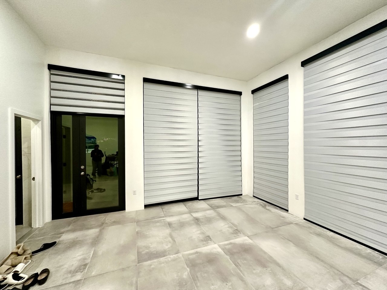 Custom Motorized Zebra Shades Fort Lauderdale — completed installation